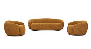 Divani Casa Andrew - Modern Orange Fabric Sofa Set by VIG Furniture