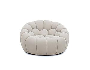 Divani Casa Yolonda - Modern Curved Beige Fabric Chair by VIG Furniture