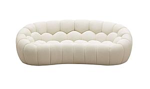 Divani Casa Yolonda - Modern Curved Off-White Fabric Loveseat by VIG Furniture
