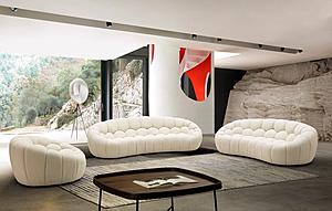 Divani Casa Yolonda - Modern Curved Off-White Fabric Sofa Set by VIG Furniture