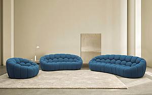 Divani Casa Yolonda - Modern Curved Dark Teal Fabric Sofa Set by VIG Furniture
