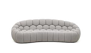 Divani Casa Yolonda - Modern Curved Light Grey Fabric Sofa by VIG Furniture