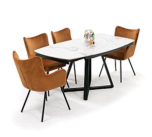 Modrest Cofrey - Contemporary White Ceramic Extendable Dining Table by VIG Furniture