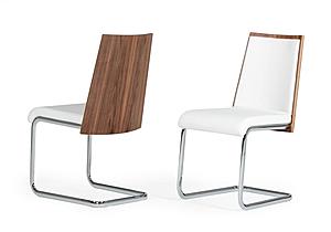 Morgan - Modern White & Walnut Dining Chair (Set of 2) by VIG Furniture