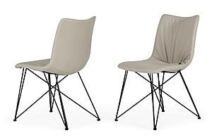 Naomi - Modern Grey Leatherette Dining Chair (Set of 2) by VIG Furniture