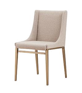[NYC Deal] Modrest Mimi - Contemporary Beige + Brass Dining Chair (Set of 2) by VIG Furniture