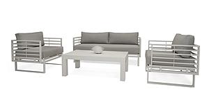 Renava Wharf - Outdoor Light Grey & White Sofa Set by VIG Furniture