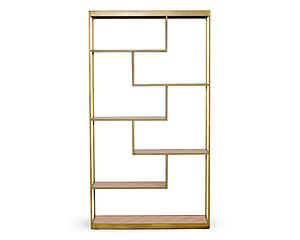 Modrest Jessica - Modern Oak & Brass Bookshelf by VIG Furniture