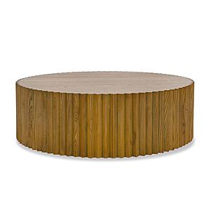 Modrest Espana - Modern Walnut Round Coffee Table by VIG Furniture