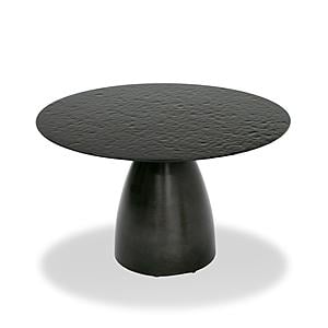 Modrest Calexico - Contemporary Black Wave Glass Round Dining Table by VIG Furniture