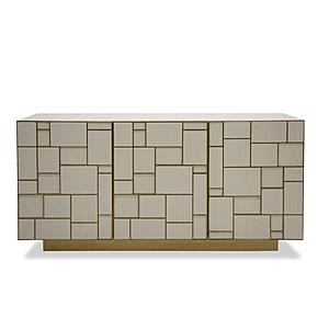 Modrest Auer - Mid-Century Modern Cream Ash + Gold Buffet by VIG Furniture