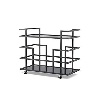 Modrest Deakin - Black Stainless Steel and Black Glass Wine Rack by VIG Furniture