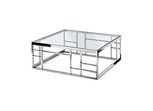 Modrest Stephen - Modern Glass & Stainless Steel Square Coffee Table by VIG Furniture