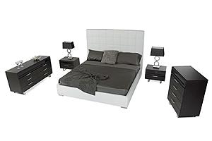 California King Francis Modern White Leather Bed by VIG Furniture