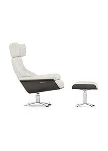 Modrest - Zahara Modern Beige Lounge Chair & Ottoman by VIG Furniture
