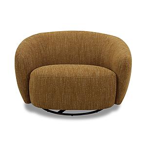 Divani Casa Norris - Modern Mustard Fabric Swivel Accent Chair by VIG Furniture