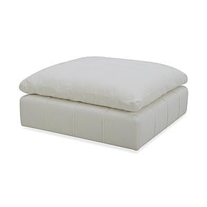 Divani Casa Vicki - Modern Off-White Fabric Ottoman by VIG Furniture
