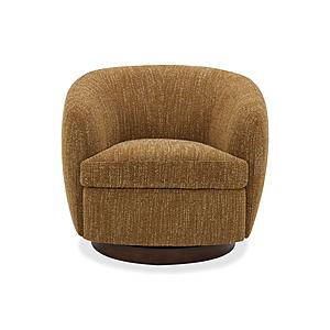 Divani Casa Wendt - Modern Mustard Fabric Swivel Accent Chair by VIG Furniture