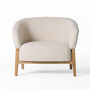 Divani Casa Giselle - Mid-Century Modern Off-White Fabric Accent Chair by VIG Furniture