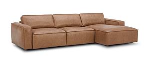Modrest Cambria - Modern RAF Chaise Cognac Leather Sectional Sofa by VIG Furniture