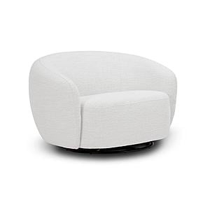 Modrest Omaha - Modern Swivel Off White Fabric Chair by VIG Furniture