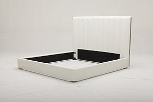 Modrest Valhalla - Contemporary White Fabric Bed by VIG Furniture