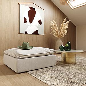 Divani Casa Garman - Modern Light Grey Ottoman by VIG Furniture
