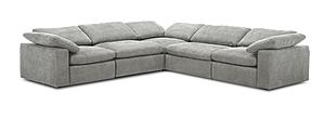 Divani Casa Corinth - Modern Gray Fabric Sectional Sofa w/3 Power Recliners by VIG Furniture