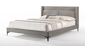 Modrest Paula - California King Mid-Century Grey Upholstered Bed by VIG Furniture