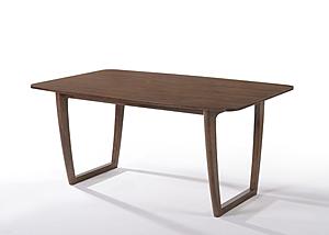 Modrest Jordan Modern Walnut & Grey Dining Set w/6 Chairs by VIG Furniture