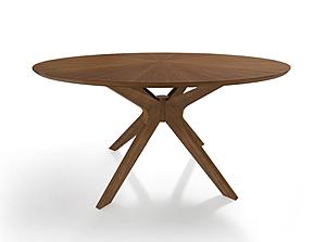 Modrest Prospect - Modern Round 59" Walnut Dining Table by VIG Furniture