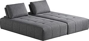 Divani Casa Edgar - Modern Grey Fabric Modular Sectional Sofa by VIG Furniture