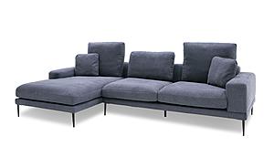 Divani Casa Corwith Modern Blue Fabric Left Facing Chaise Sectional by VIG Furniture