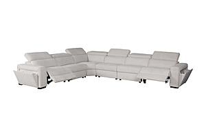 Divani Casa Gering - Modern Beige Fabric Sectional With 2 Power Recliners by VIG Furniture