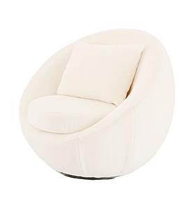 Modrest Gypsum - Modern White Swivel Accent Chair by VIG Furniture