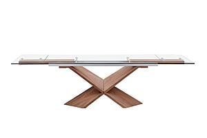 Modrest Scott - Modern Walnut and Glass Extendable 70.5"/106" Dining Table by VIG Furniture