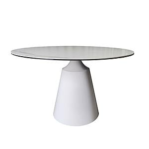 Modrest Edith - Modern Round White Ceramic Dining Table by VIG Furniture