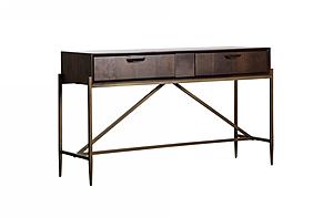 Modrest Shane - Modern Acacia & Brass Console Table by VIG Furniture