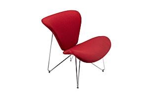 Modrest Decatur Mid-Century Red Fabric Accent Chair by VIG Furniture