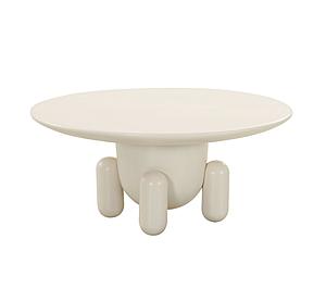Modrest Gabby - Contemporary White Round Coffee Table by VIG Furniture