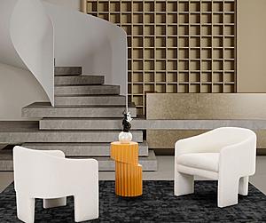 Modrest - Khan Modern Off White Fabric Accent Chair by VIG Furniture