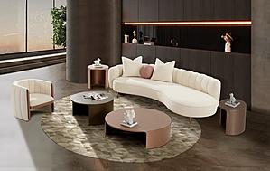Modrest - Maverick Modern Cream Fabric Chaise by VIG Furniture