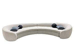 Modrest - Kilmer Modern Grey Curved Fabric Sectional Sofa by VIG Furniture