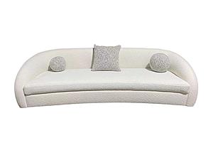 Modrest - Joshua Modern 4-Seater Curved White and Taupe Fabric Sofa by VIG Furniture