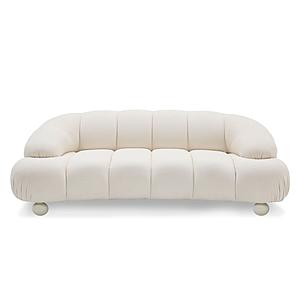 Divani Casa Duran - Contemporary White Fabric Loveseat Sofa by VIG Furniture