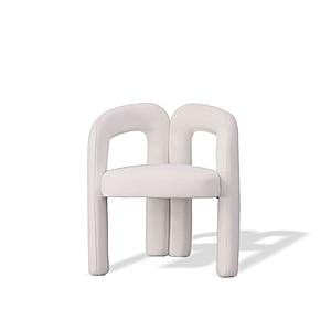 Modrest Ellen - Glam White Velvet Dining Chair by VIG Furniture