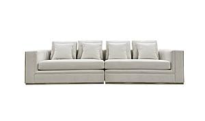 Divani Casa Mobray - Glam Light Grey Velvet + Gold Sofa by VIG Furniture