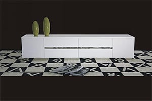 A&X Skyline Modern White Crocodile TV Entertainment Center by VIG Furniture