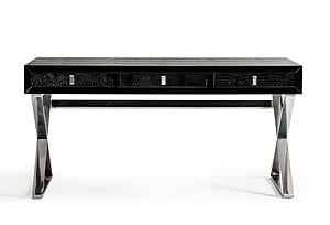 A&X Congress Transitional Black Crocodile Desk by VIG Furniture