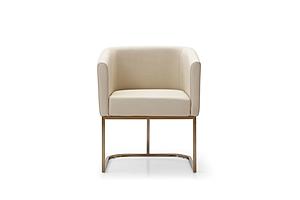 Modrest Yukon - Modern Beige Bonded and Antique Brass Dining Chair by VIG Furniture